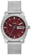 Fossil Herreur FS6014 Machine Rød/Stål Ø42 mm