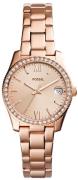 Fossil Dameur ES4318 Scarlette Mini Rosa guldfarvet/Rosaguldtonet