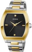 Guess Herreur GW0847G1 Punctual Sort/Gul guldtonet stål