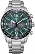 Citizen Herreur CA4654-55X Chrono Grøn/Stål Ø43 mm