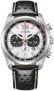 Citizen Herreur CA4640-09A Chrono Hvid/Læder Ø41 mm
