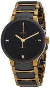Rado Herreur R30035712 Centrix Sort/Gul guldtonet stål Ø38 mm