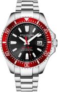 Stührling Original Herreur 3950A.4 Aquadiver Sort/Stål Ø42 mm