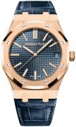 Audemars Piguet Herreur 15510OR.OO.D315CR.01 Royal Oak Blå/Læder