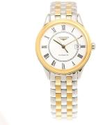 Longines Dameur L4.374.3.21.7 Flagship Hvid/Gul guldtonet stål Ø30