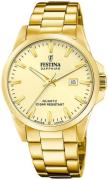 Festina Herreur F20044-4 Swiss Made Guld/Gul guldtonet stål Ø41 mm
