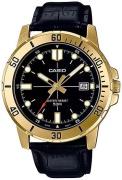 Casio Herreur MTP-VD01GL-1EVUDF Classic Sort/Læder Ø45 mm