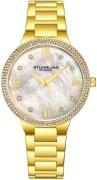 Stührling Original Dameur 3907.3 Symphony Hvid/Gul guldtonet stål
