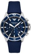 Emporio Armani Herreur AR11588 Diver Blå/Tekstil Ø42 mm