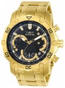 Invicta Herreur 22767 Pro Diver Sort/Gul guldtonet stål Ø50 mm