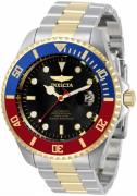 Invicta Herreur 34043 Pro Diver Sort/Gul guldtonet stål Ø47 mm