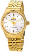Invicta Herreur 29384 Sølvfarvet/Gul guldtonet stål Ø43 mm