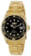 Invicta Herreur 17051 Sort/Gul guldtonet stål Ø38 mm