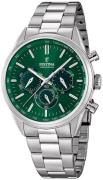 Festina Herreur F16820-R Chrono Grøn/Stål Ø43.5 mm