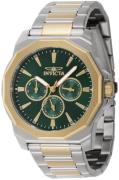 Invicta Herreur 46847 Speedway Grøn/Gul guldtonet stål Ø42 mm