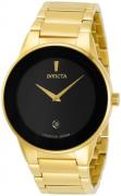 Invicta Herreur 30536 Sort/Gul guldtonet stål Ø40 mm