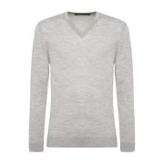 Lysgr? Uld V-Hals Pullover