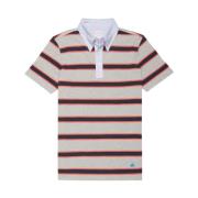 Rugby Stripe Pique Polo Shirt