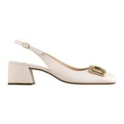 Beige Læder Mary Pumps