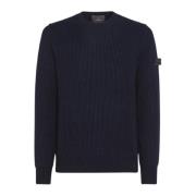 Herre Ribbet Crewneck Sweater