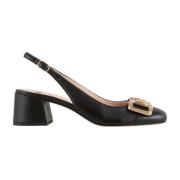 Rosa Læder Gucci Horsebit Loafer Pumps