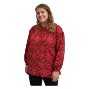 Brun læder A-Shape bluse