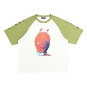 Alien Raglan Shirt - Bomuld T-shirt med Print
