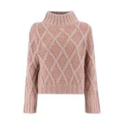 Cashmere Turtleneck Sweater med Sidebue