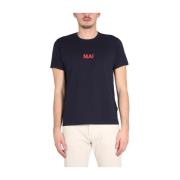 Moderne Mands Crowling Front Print T-Shirt