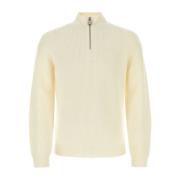 Ivory Uld Turtleneck Sweater