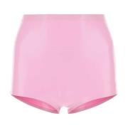 Pink Latex Culotte Shorts