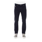 Slim-Fit Herre Jeans med Logo Knap