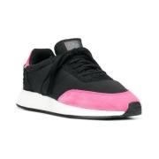 Sort Core Sneakers med Shock Pink Logo