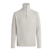 Ribstrikket Quarter Zip Jumper