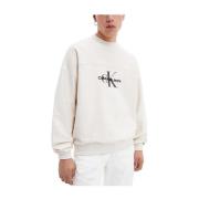 Tekstureret Beige Herresweatshirt