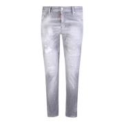 Lysgrå Twist Distressed Jeans