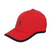 Logo-Plaque Baseball Cap, Sort/Rød