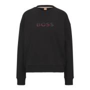 Afslappet pasform bomuldsblandet sweatshirt med logo