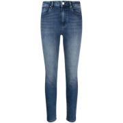 Blå Slim-Fit Straight Jeans