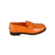 Orange Patent Læder Penny Loafers