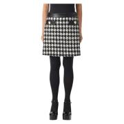 Houndstooth Bouclé Nederdel