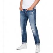 Slim Fit Vaskede Stribede Jeans