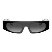 Stilfulde solbriller med unikt crosted design