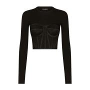 Sort Langærmet Sweater - Elegant Stil