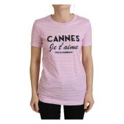 Hvid Pink CANNES Eksklusiv T-shirt