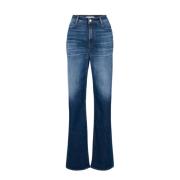 Klassiske Straight Jeans med Skjulte Slips og Bæltestropper