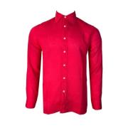 Raspberry Linen Casual Shirt