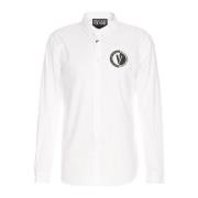 Hvid Logo Print Skjorte til Mænd