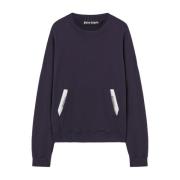 Marineblå Tape Crew-neck Sweatshirt