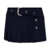 Plisseret nederdel med bælte